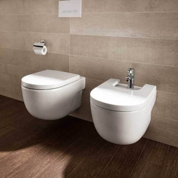 Roca Meridian-N Wall Hung Bidet - 1 TH - White