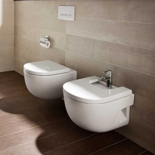 Roca Meridian-N Compact Wall Hung Bidet - 1 TH - White