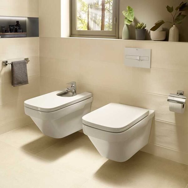 Roca Dama-N Wall Hung Bidet - 1 TH - White