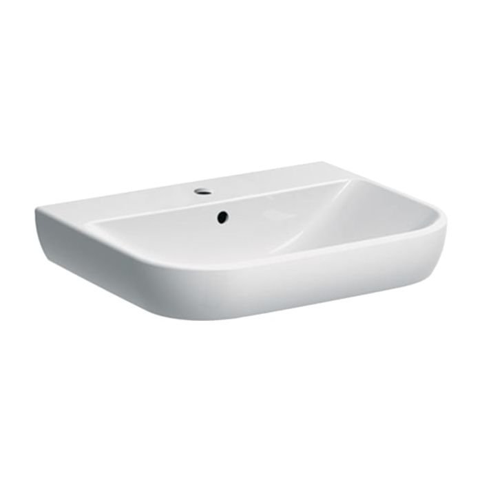 Geberite Smyle Basin With Full Pedestal - 600mm Wide - 1 TH - White