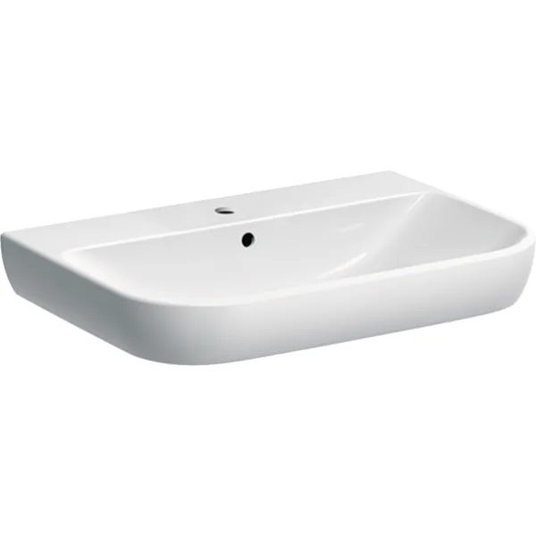 Geberite Smyle Basin With Semi Pedestal - 700mm Wide - 1 TH - White