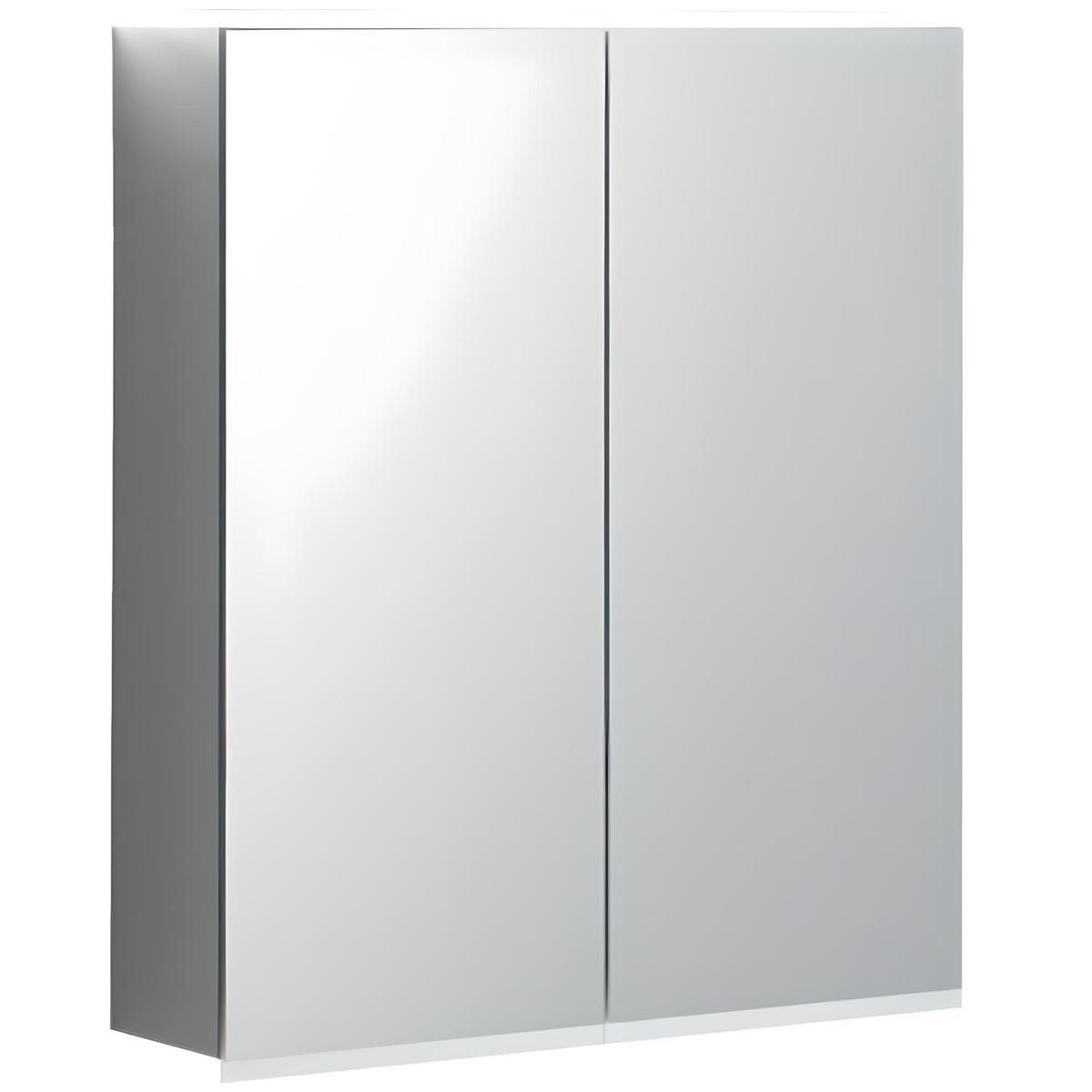 Geberit Option Plus 2 Door Illuminated Mirror Cabinet - 700mm X 600mm