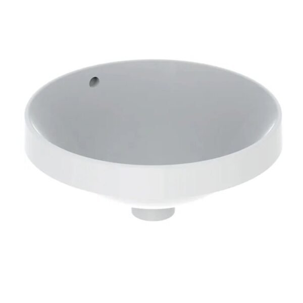 Geberit VariForm Round Countertop Basin - 400mm Wide - No TH - White