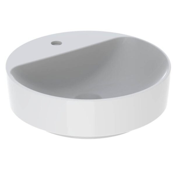 Geberit VariForm Round Sit On Countertop Basin - 450mm Wide - 1 TH - White