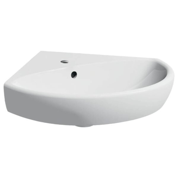 Geberit Selnova Basin With Full Pedestal - 590mm Wide - 1 TH - White
