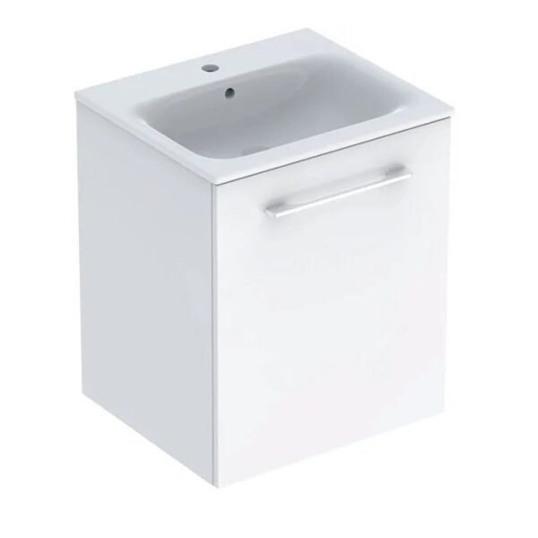 Geberit Selnova Square 1 Door Slim Wall Hung Vanity Unit And Basin - 538mm Wide - 1 TH