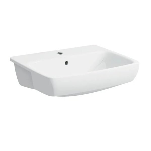 Geberit Selnova Square Semi Recessed Basin - 550mm Wide - White