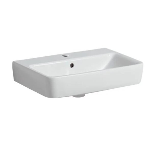 Geberit Selnova Compact Basin With Semi Pedestal - 550mm Wide - White