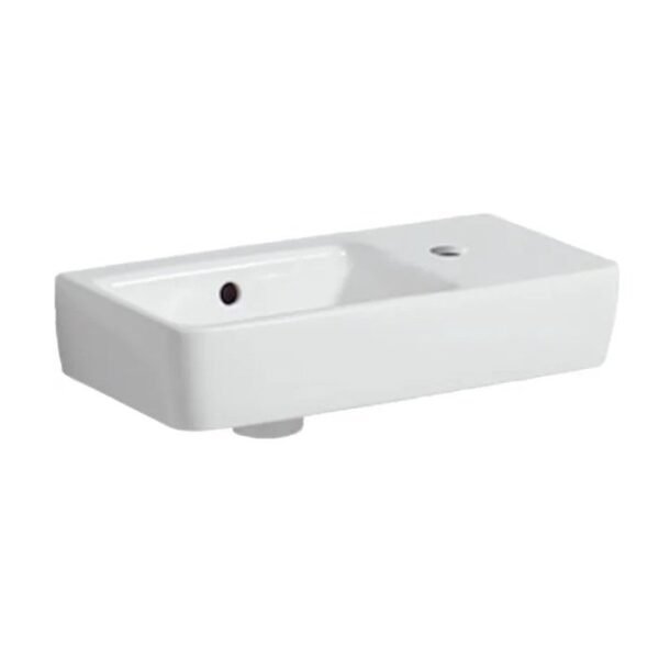 Geberit Selnova Compact Vanity Basin - 500mm Wide - 1 RH TH - White