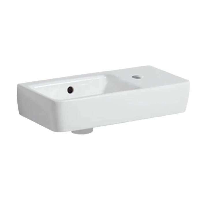 Geberit Selnova Compact Vanity Basin - 500mm Wide - 1 RH TH - White