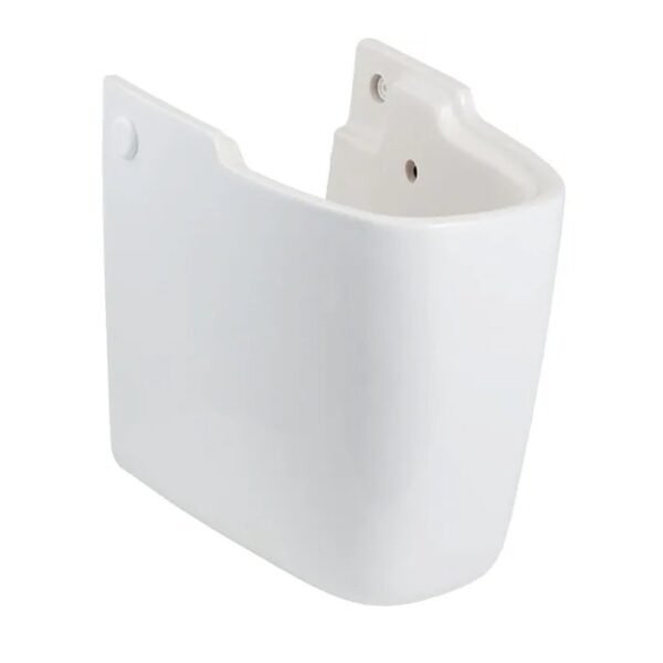 Geberit Smyle Rectangular Basin With Semi Pedestal Basin - 550mm Wide - No TH - White - Image 2