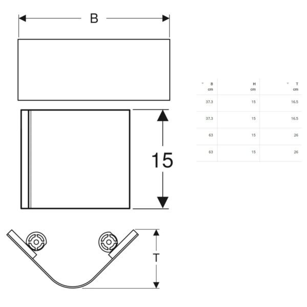 Geberit Selnova Compact Plinth For Corner Vanity Unit - 373mm Wide - Image 2