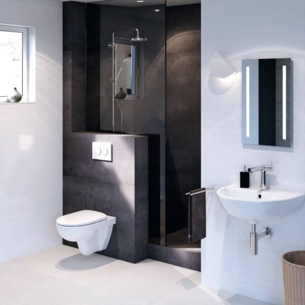 Geberit Selnova Rimfree Wall Hung Toilet With Soft Close Seat And Cover - White