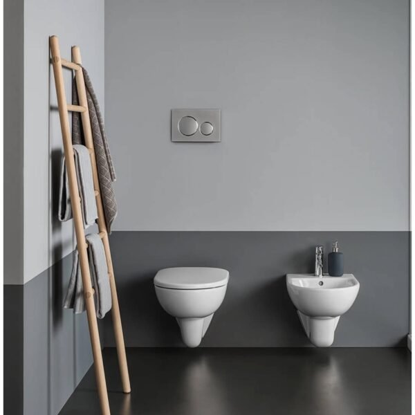 Geberit Selnova Rimfree Wall Hung Toilet With Soft Close Seat And Cover - White - Image 3