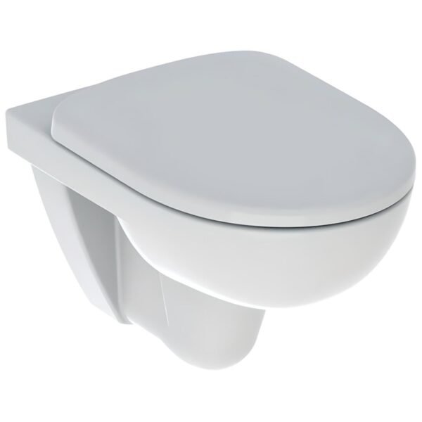Geberit Selnova Rimfree Wall Hung Toilet With Soft Close Seat And Cover - White - Image 2