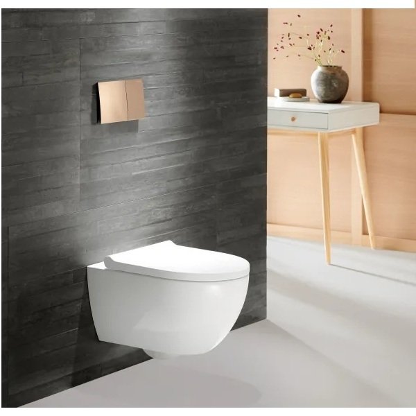 Geberit Acanto Rimless Wall Hung Toilet With Soft Close Seat - White