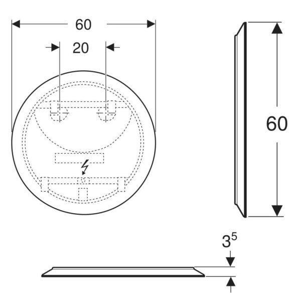 Geberit Option Plus Round Illuminated Mirror With Direct And Indirect Lighting - Image 4