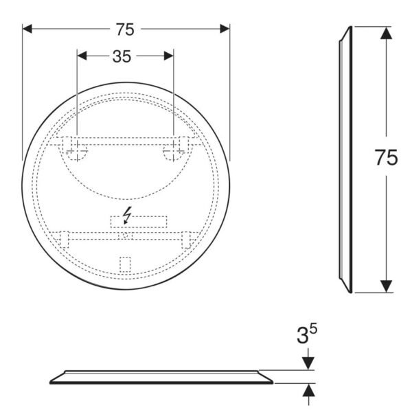 Geberit Option Plus Round Illuminated Mirror With Direct And Indirect Lighting - Image 5