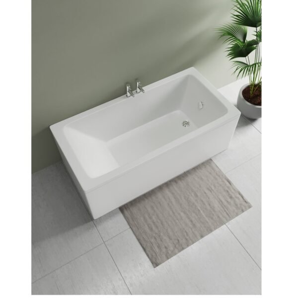 Geberit Renova Plan Built In Single Ended Bath With Feet - No TH - White