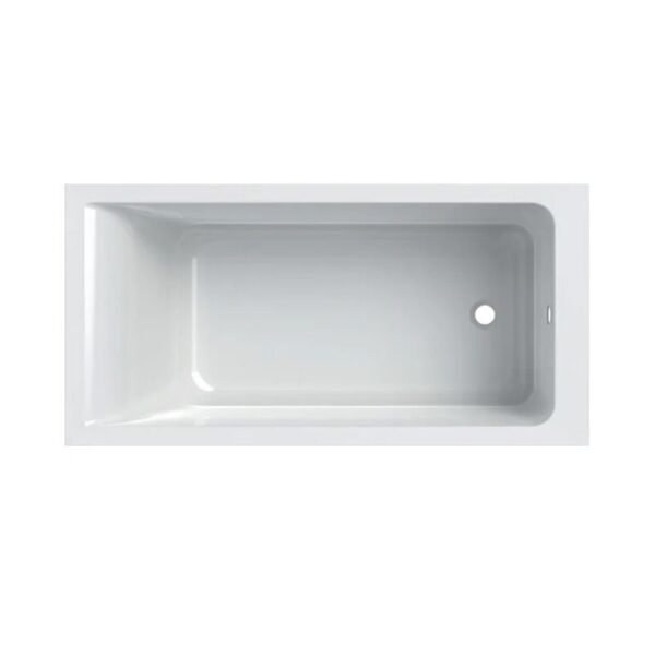 Geberit Renova Plan Built In Single Ended Bath With Feet - No TH - White - Image 2