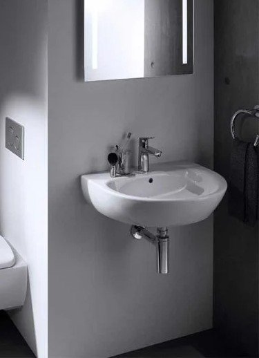 Geberit Selnova Countertop Basin - 550mm Wide - 1 TH - White
