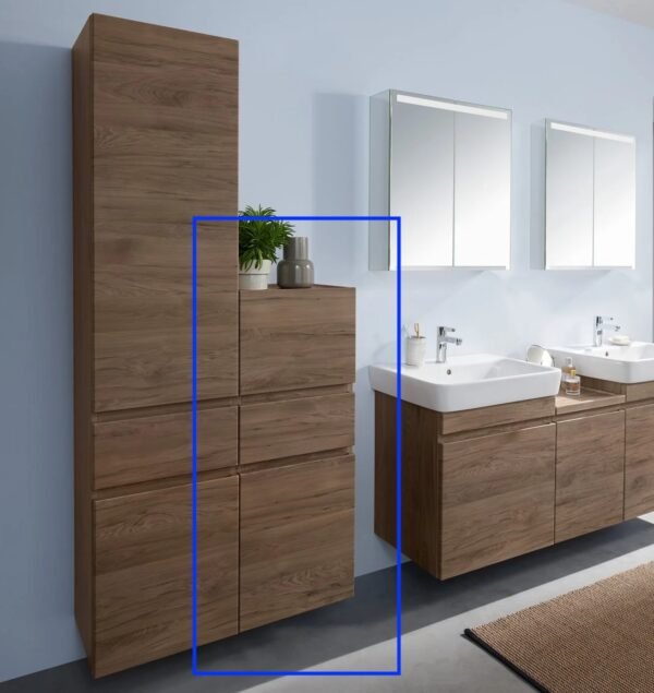 Geberit Renova Double Door And Single Drawer Wall Hung Medium Storage Unit - 1050mm High