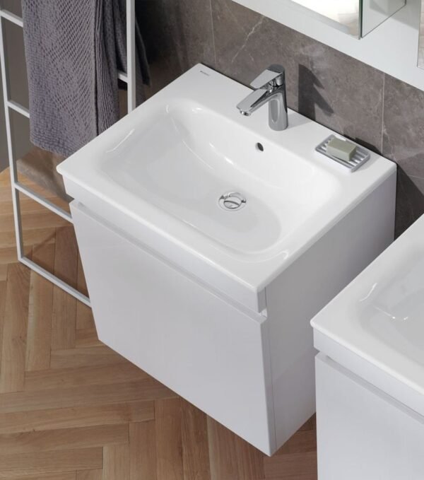 Geberit Renova Single Drawer Wall Hung Vanity Unit With Basin - 550mm Wide - 1 TH