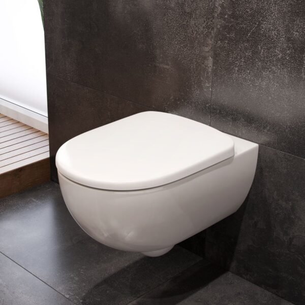 Geberit Selnova Rimless Wall Hung Toilet With Seat - White