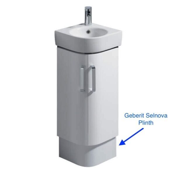 Geberit Selnova Compact Plinth For Corner Vanity Unit - 373mm Wide
