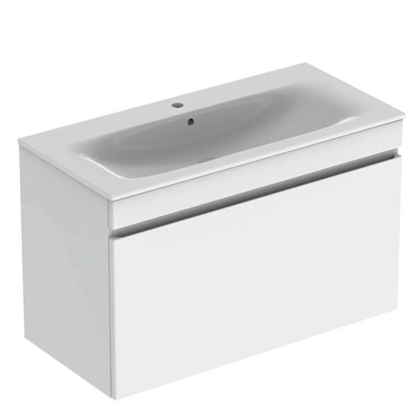 Geberit Renova Single Drawer Wall Hung Vanity Unit With Basin - 1000mm Wide - 1 TH - Image 3