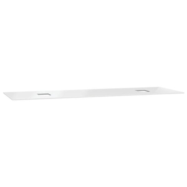 Vitra Origin Double Syphon Hole Glass Countertop - 1500mm Wide - No TH