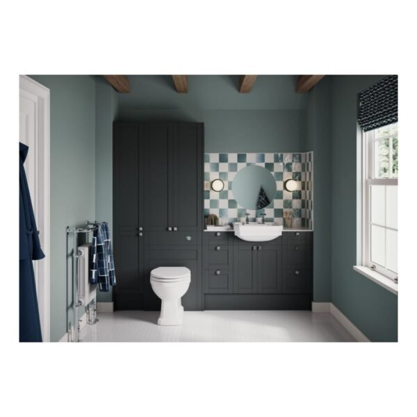 Trinity Saddle Slim WC Unit - 600mm Wide - Image 7
