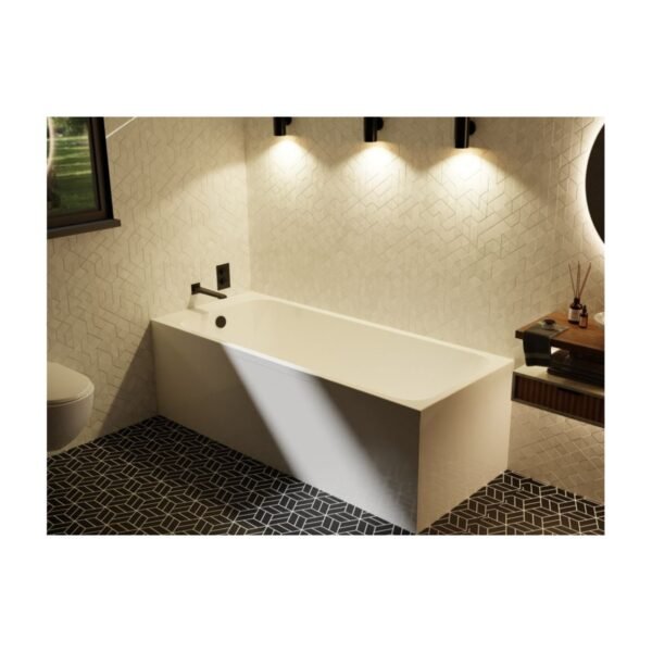 Trinity Revive Round Thin Edge Single Ended Bath - 1700mm X 700mm - No TH - White - Image 3
