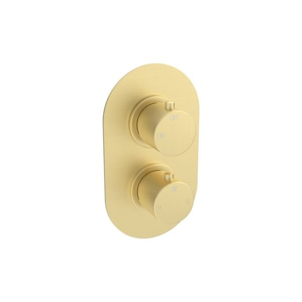 Trinity Flourish Thermostatic Single Outlet Twin Shower Valve