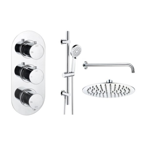 Trinity Flourish Round 3 Outlet Concealed Shower Kit