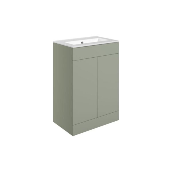 Trinity Design 2 Door Floor Standing Basin Unit & Basin - 610mm Wide - No TH