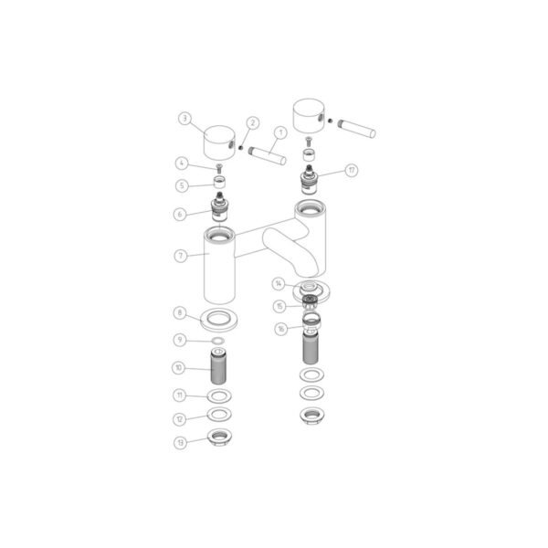 Trinity Horizon Bath Filler Tap - Matt Black - Image 2