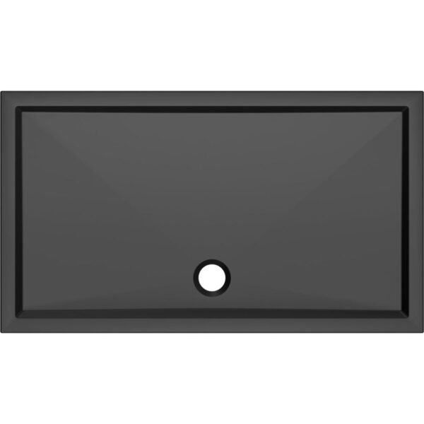 Oxford 40mm Low Profile Rectangular Shower Tray & Waste - Matt Black