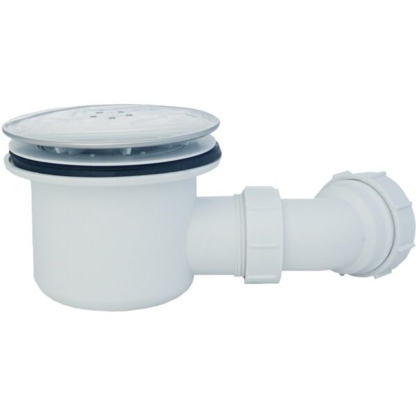 Oxford 45mm Low Profile Rectangular Shower Tray & Waste - White - Image 3