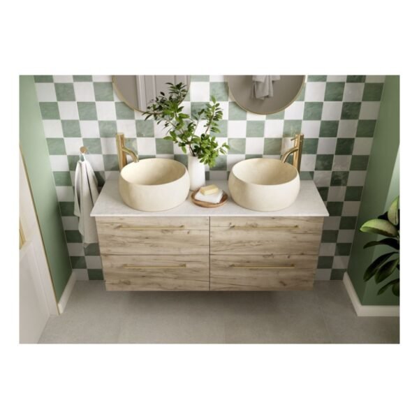Trinity Woolley 2 Door Floor Standing Basin Unit & Thin Edge Basin - 610mm Wide - No TH - Image 10