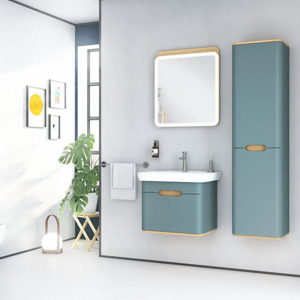 Vitra Sento 1 Drawer Wall Hung Vanity Unit With Basin - 1 Tap Hole (Tap & Waste Not Included) - Image 2