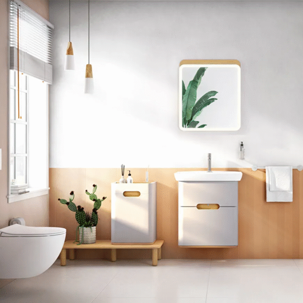 Vitra Sento 2 Drawer Wall Hung Vanity Unit With Basin - 1 Tap Hole (Tap & Waste Not Included) - Image 4