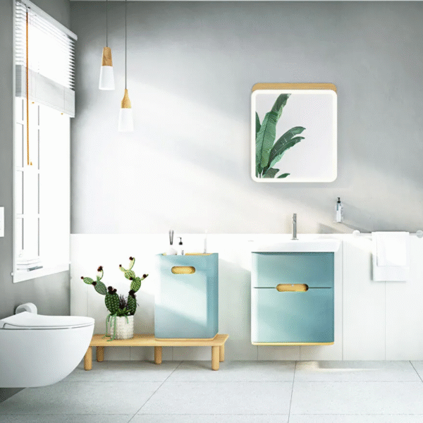Vitra Sento 2 Drawer Wall Hung Vanity Unit With Basin - 1 Tap Hole (Tap & Waste Not Included) - Image 3