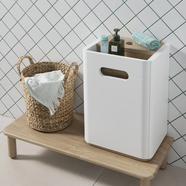 Vitra Sento 1 Door Freestanding Mid Unit - 400mm Wide - Left Hand Hinge - Matt White