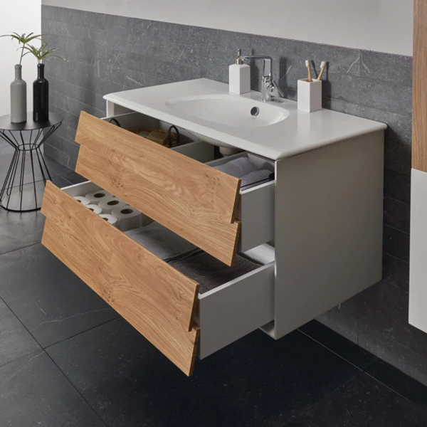 Vitra Frame 2 Drawer Wall Hung Vanity Unit With Basin - Image 3