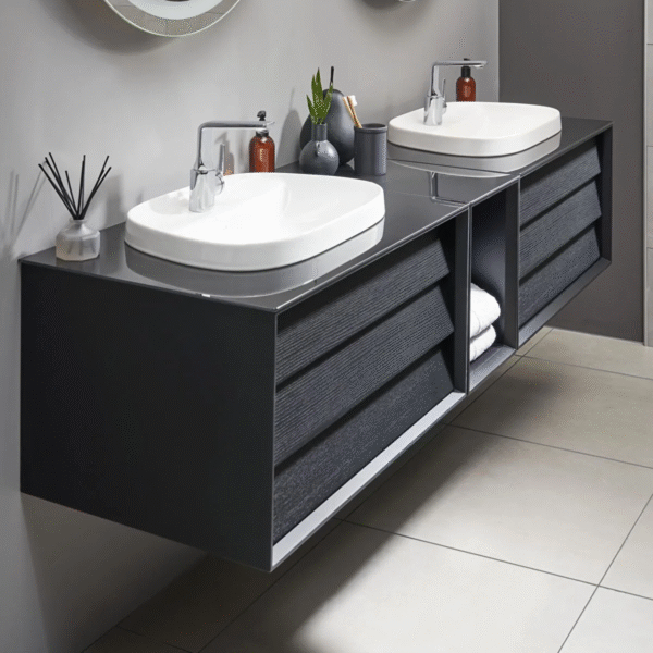 Vitra Frame 2 Drawer Wall Hung Vanity Unit With Basin - Image 2