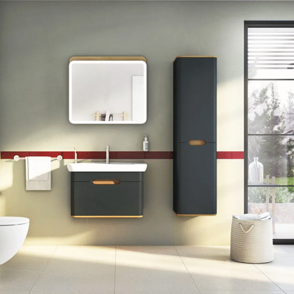 Vitra Sento 2 Door Freestanding Tall Unit - 400mm Wide - (Legs Not Included) - Image 2