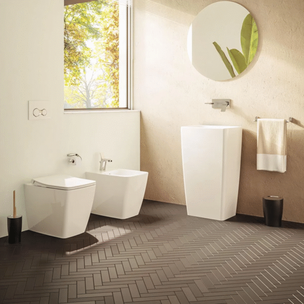 Vitra M-Line Rimless Back to Wall Toilet With Seat - White