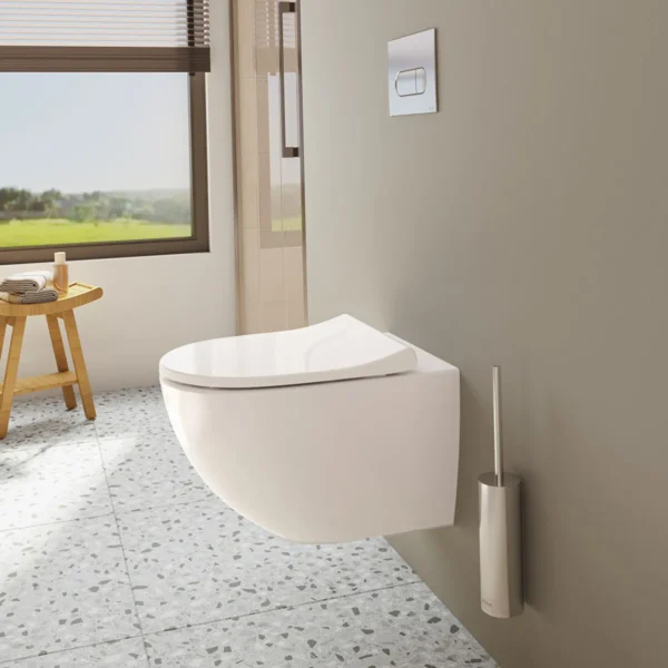 Vitra Sento Rimless Wall Hung Toilet With Seat And Cover - White - Image 3