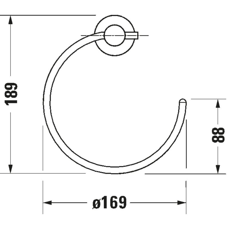 Duravit D Code Towel Ring - Image 4